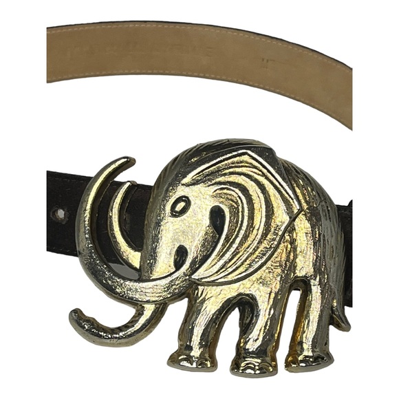 Vintage Saks Belt with J.S.S. Elche Spain Elephant Buckle - Picture 9 of 10